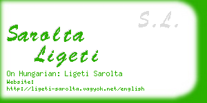 sarolta ligeti business card